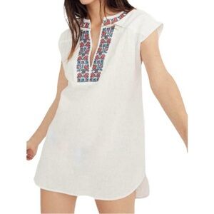 Madewell Embroidered Belize Cover-Up Tunic Dress L